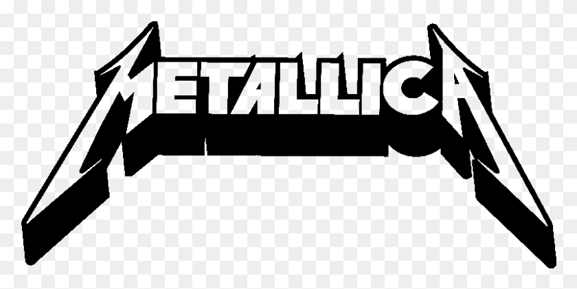 801x371 Наклейки Muraux Musique Metallica Logo Наклейка, Серый, World Of Warcraft Hd Png Скачать