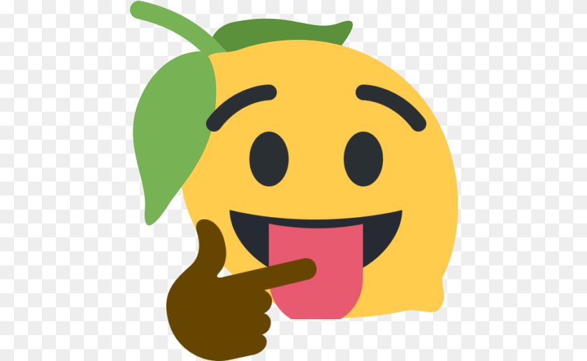 470x517 Sticking Tongue Out With Eyes Wide Open Discord Lemon Emoji, Animal, Bear, Mammal, Wildlife Transparent PNG