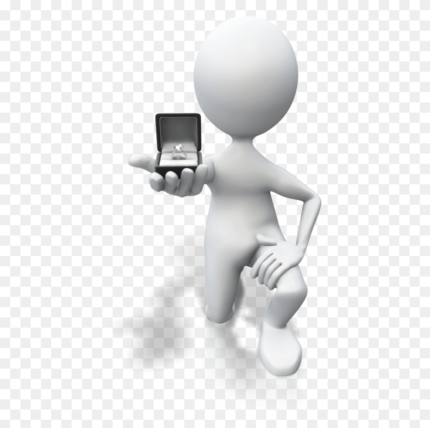 416x776 Stickman 3d Marriage Proposal, Electronics, Phone, Hand-held Computer HD PNG Download