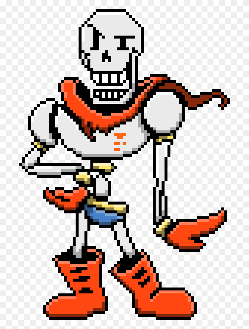 710x1050 Stickpng Undertale Papyrus Colored Sprite, Hook, Text, Anchor HD PNG Download