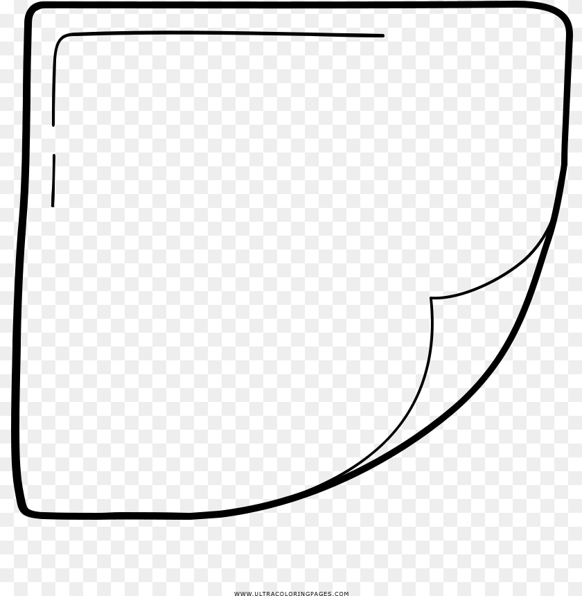Sticky Note Coloring, Gray Transparent PNG
