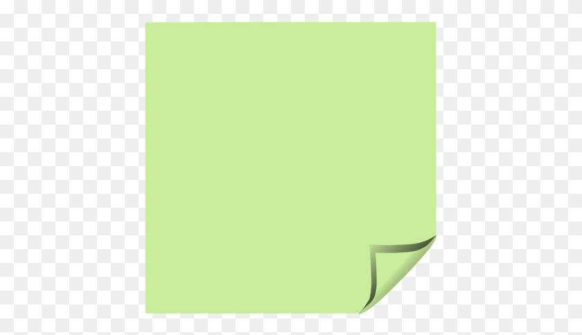 423x424 Sticky Note Green Folded Corner Paper, Word HD PNG Download