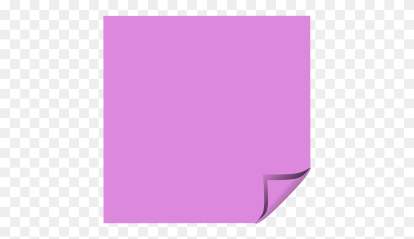 423x425 Sticky Note Purple Folded Corner Flag, Sweets, Food, Confectionery HD PNG Download