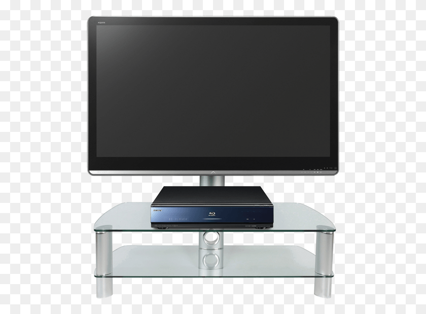 499x559 Stil Stand Swivel Clear Glass Cantilever Tv Stand Upto Coffee Table, Monitor, Screen, Electronics HD PNG Download