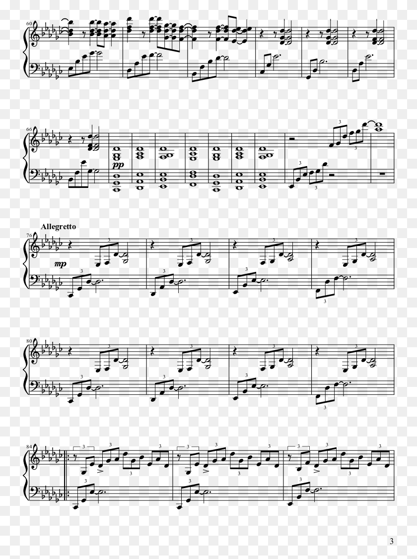 750x1067 Still Alive Sheet Music Composed By A Comptine D Un Autre T Yann Tiersen Partitura, Gray, World Of Warcraft HD PNG Download
