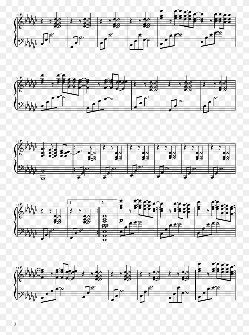 750x1070 Still Alive Sheet Music Composed By A Yann Tiersen Comptine D Un Autre T Partitura, Gray, World Of Warcraft HD PNG Download
