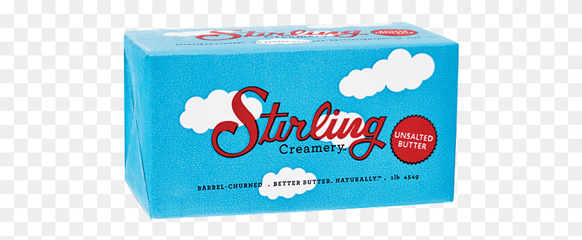 485x286 Stirling Creamery Unsalted Butter Margarine Brand Pack Design, Beverage, Drink, Text HD PNG Download