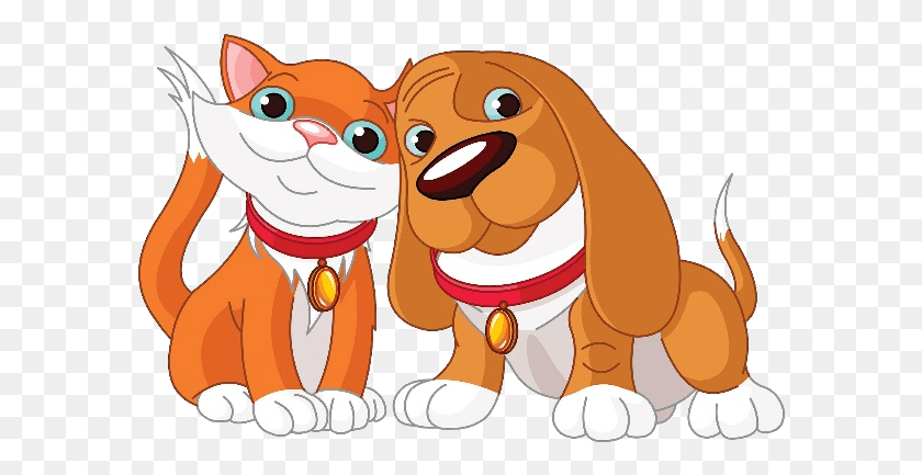 590x373 Stock Cartoon And Collection Pictures The Cliparts Cartoons Dogs And Cat, Animal, Mammal, Elf HD PNG Download