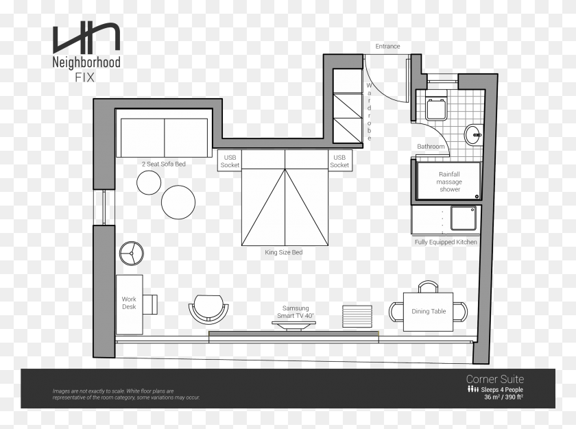 2501x1818 Stock Corner Suite Nlh Fix Floor Plan, Floor Plan, Diagram, Plot HD PNG Download