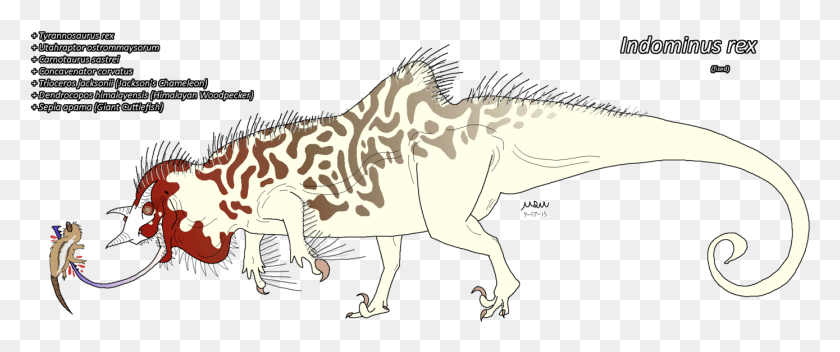 1389x521 Запас, Зафиксированный Мэтьюонартом На Гибриде Indominus Rex A, Динозавр, Рептилия, Животное Hd Png Скачать