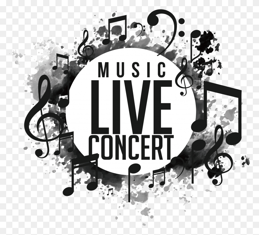 3423x3086 Stock Illustration Live Live In Concert, Graphics, Poster HD PNG Download