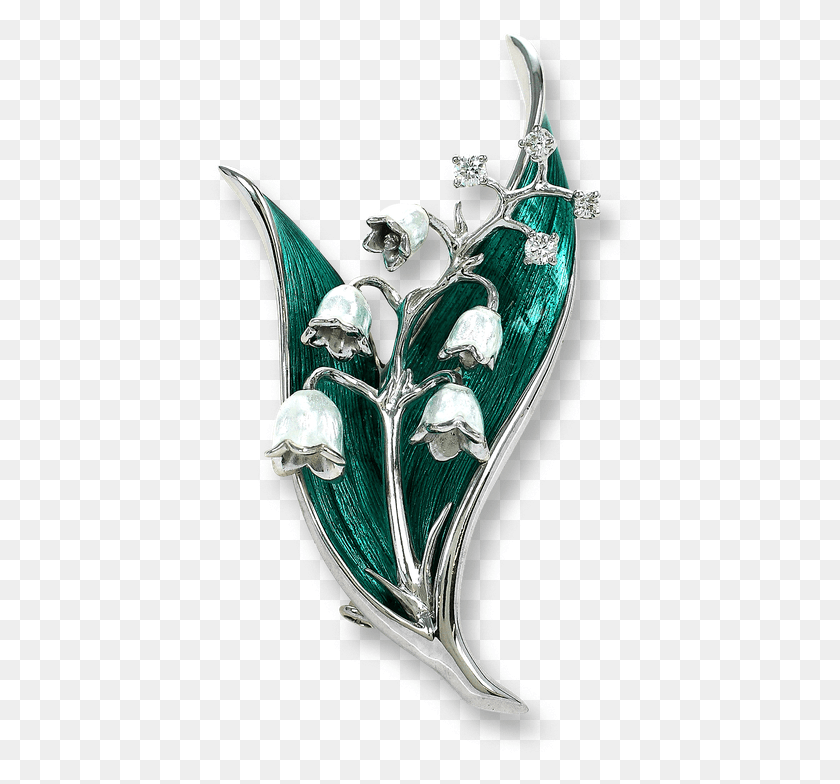 424x724 Stock Sterling Silver Lily Of The Valley Brooch, Pendant, Bird, Animal HD PNG Download