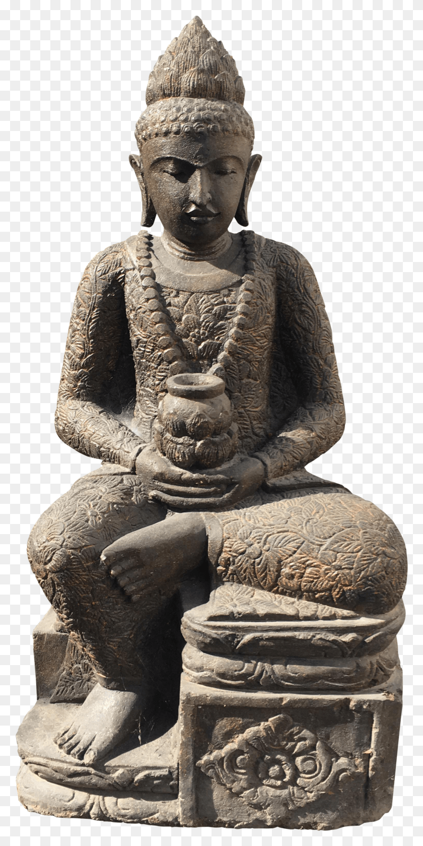 1527x3170 Stone Carved Seated Buddha From Bali On Chairish Gautama Buddha HD PNG Download