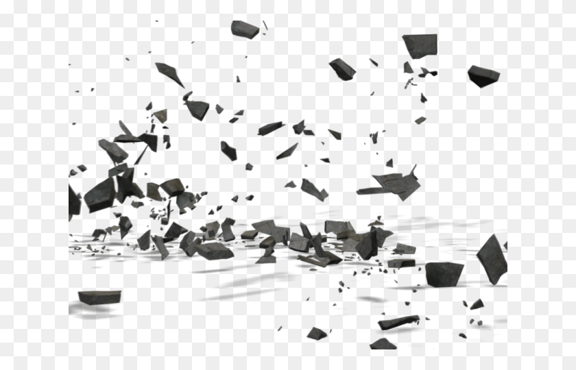 640x480 Stone Wall Clipart Broken Rock, Confetti, Paper, Trash HD PNG Download