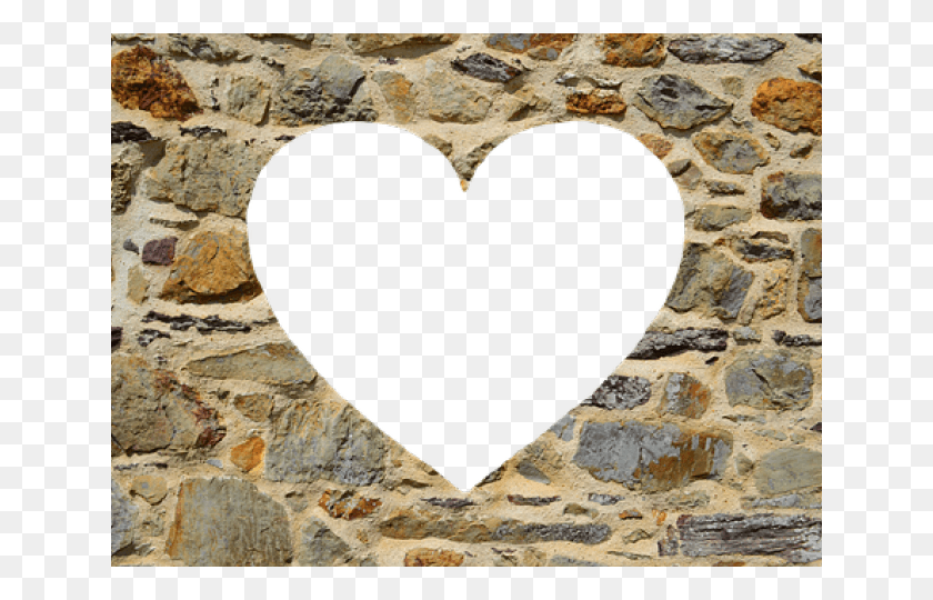 640x480 Stone Wall Clipart Ston Wall, Walkway, Path, Heart HD PNG Download