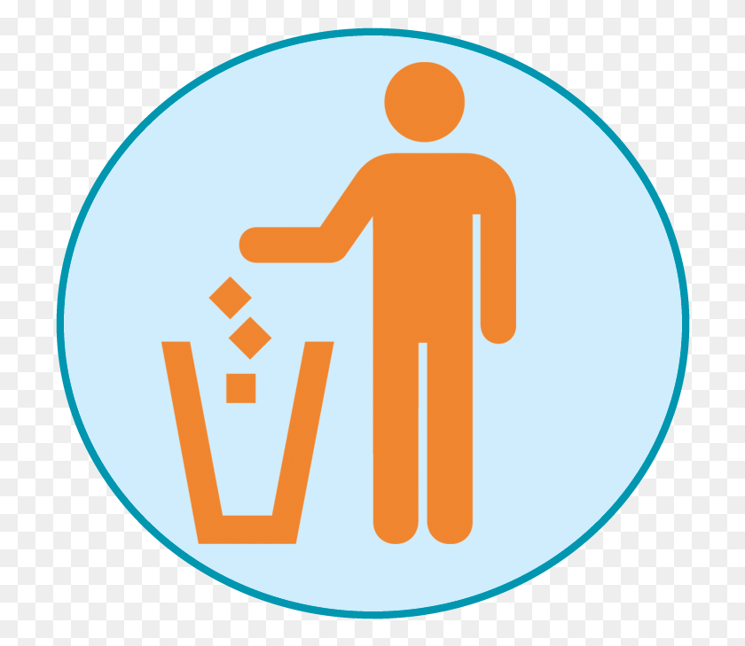 716x669 Stoner Cleanup Initiative Throw Away Trash Icon, Symbol, Sign, Road Sign HD PNG Download