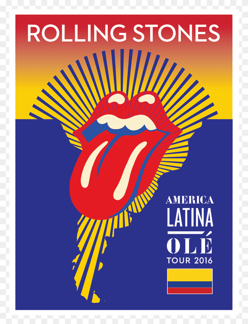 827x1101 Stonescolombia Tonight Here39s The Official Artwork Rolling Stones Ole Ole Ole, Advertisement, Poster, Flyer HD PNG Download