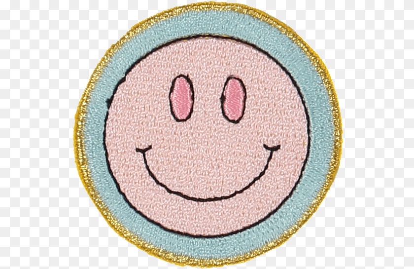 552x545 Stoney Clover Lane Tagged Smiley Face Patch, Home Decor, Rug, Applique, Pattern Clipart PNG