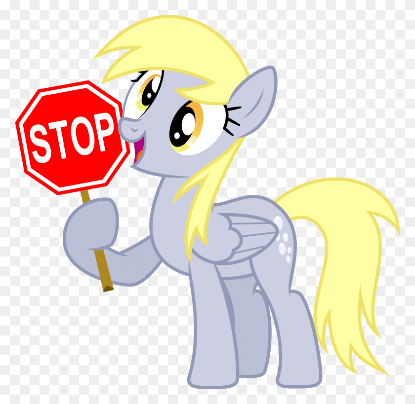 3573x3477 Stop Derpy Hooves Pony Rainbow Dash Applejack Yellow Jack Black Octagon Dance, Symbol, Sign, Road Sign HD PNG Download