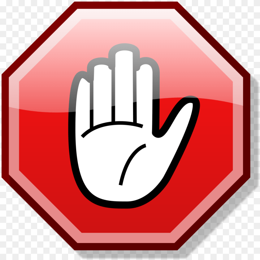 1024x1024 Stop Hand, Road Sign, Sign, Symbol, Stopsign Clipart PNG