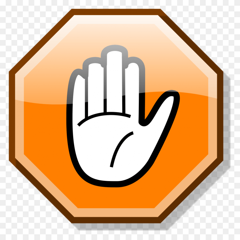 1018x1018 Stop Hand Nuvola Orange Stop Hand, Symbol, Sign, Label HD PNG Download