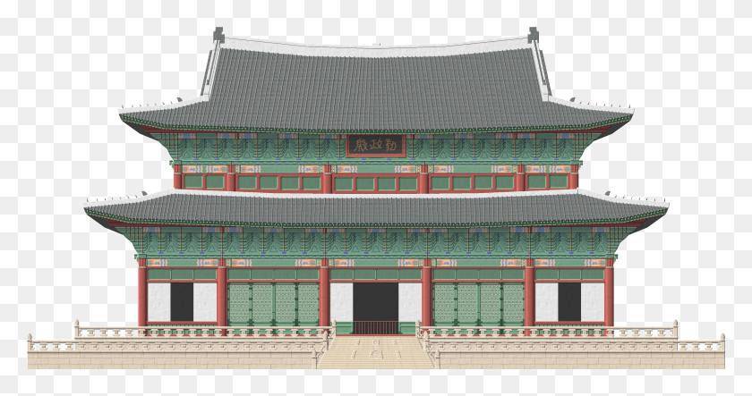 3234x1589 Tienda Margaret Goodwin Sketch Of Changdeok Palace, Arquitectura, Edificio, Templo Hd Png