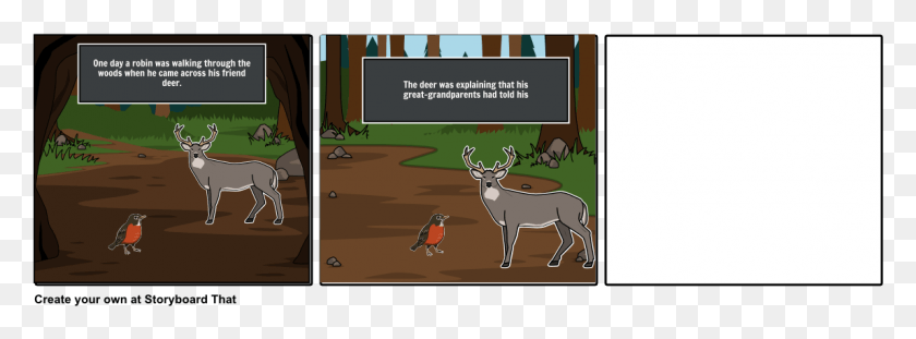 1146x369 Stories With The Robin Cartoon, Deer, Wildlife, Mammal HD PNG Download