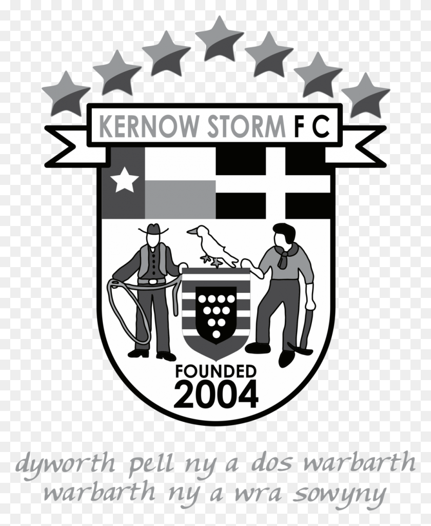 1000x1237 Storm Fc Logo Grayscale Stars Converted To Curves Kernow Storm Fc, Person, Human, Armor HD PNG Download