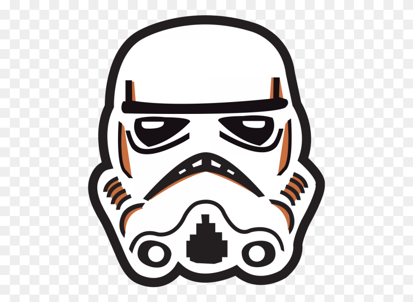 485x555 Stormtrooper Clipart Black And White, Helmet, Clothing, Apparel HD PNG Download
