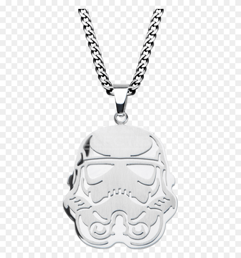 462x839 Stormtrooper Embossed Pendant With Chain Locket HD PNG Download