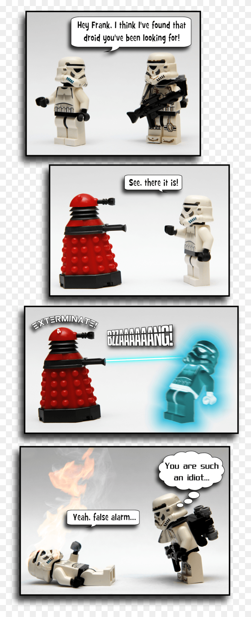 939x2408 Stormtroopers Meet A Dalek Happy Birthday Whovian, Toy, Bottle, Robot HD PNG Download