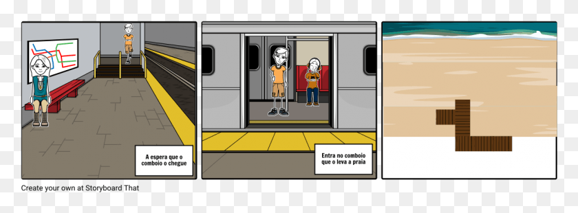 1145x368 Storyboard 7Up Cartoon, Tren, Vehículo, Transporte Hd Png