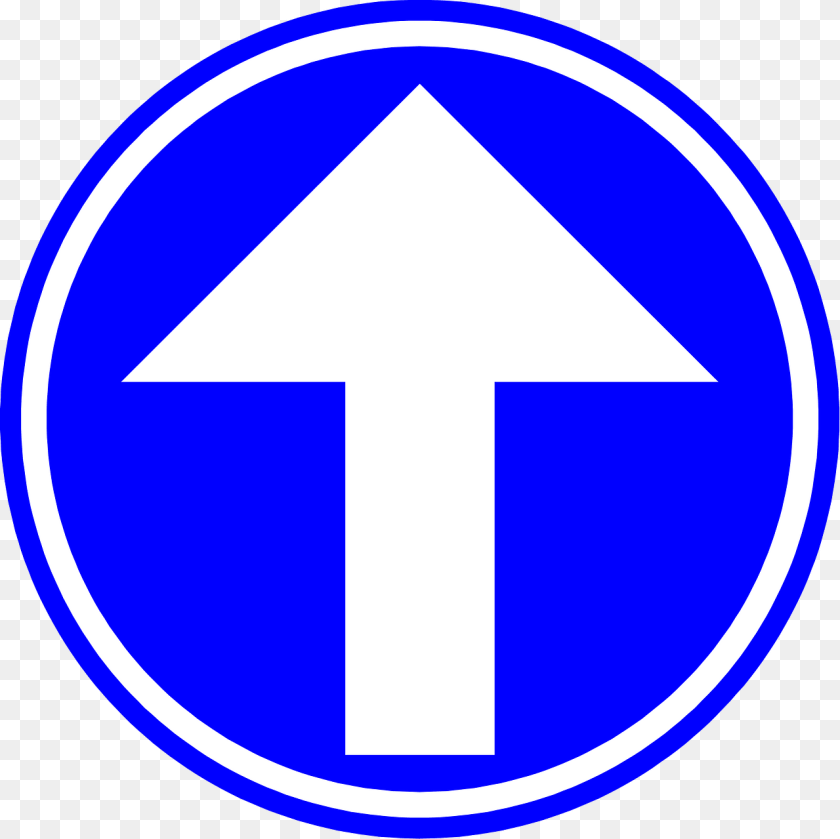 1280x1279 Straight Ahead Only Sign In Belgium Clipart, Symbol, Road Sign PNG