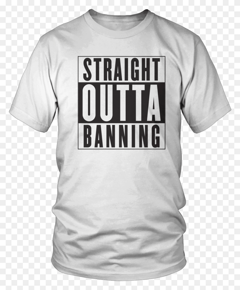 965x1182 Straight Outta Banning T Shirt T Shirt Tiger Panzer, Clothing, Apparel, T-shirt HD PNG Download