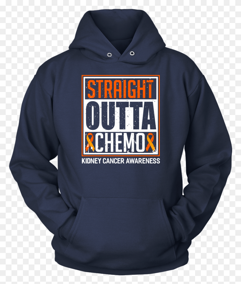 861x1025 Straight Outta Chemo Kidney Cancer Awareness Orange Hoodie, Clothing, Apparel, Sweatshirt HD PNG Download