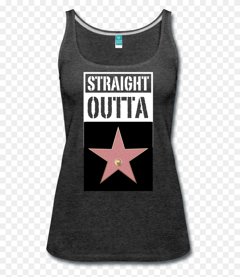 528x907 Straight Outta Hollywood Film Star Women39s Premium Top, Clothing, Apparel, Star Symbol HD PNG Download