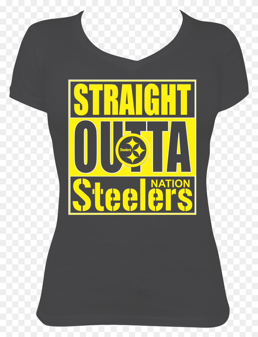 1806x2401 Straight Outta Steelers Nation Active Shirt, Clothing, Apparel, T-shirt HD PNG Download