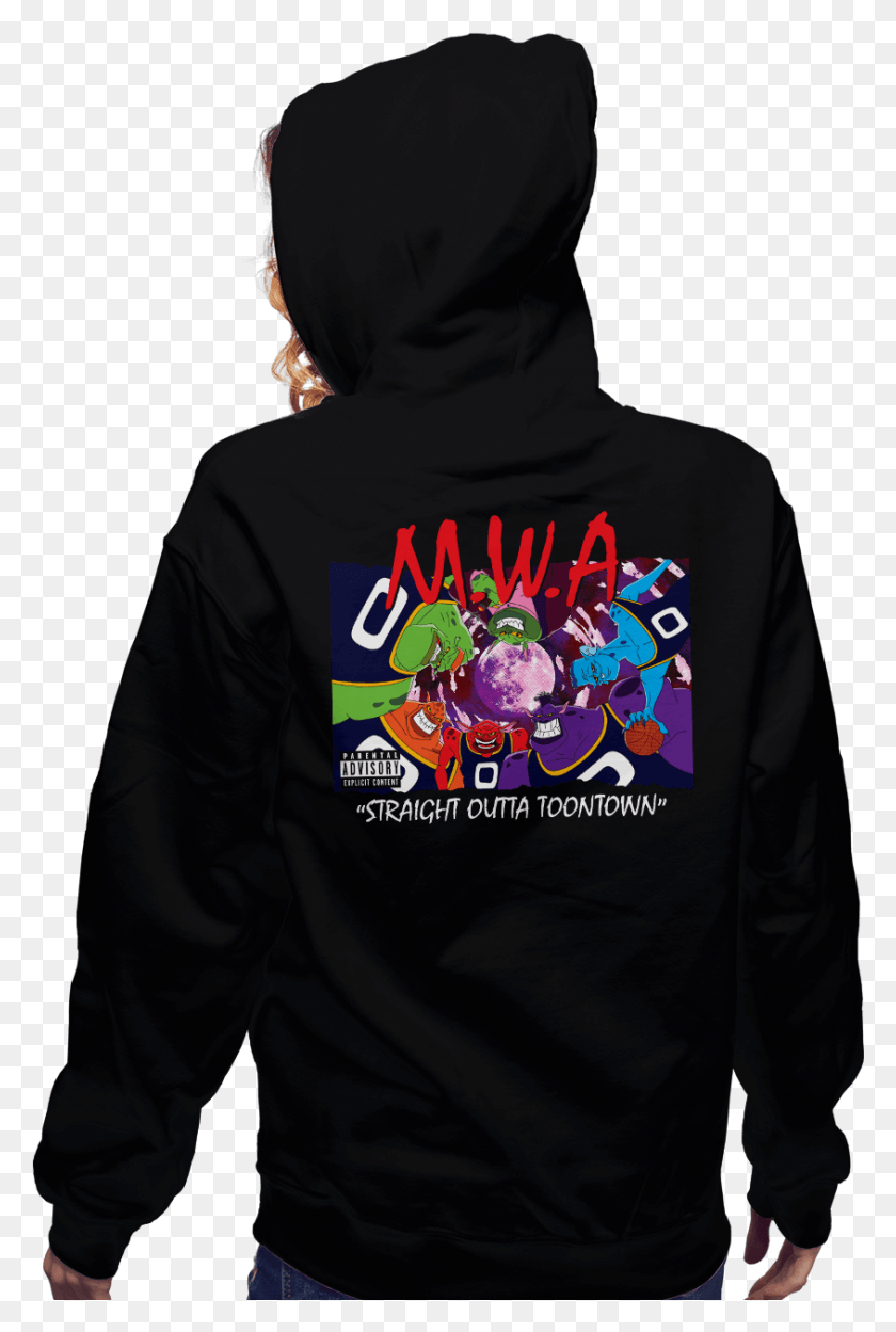 845x1289 Straight Outta Toontown Hoodie, Clothing, Apparel, Sweatshirt HD PNG Download