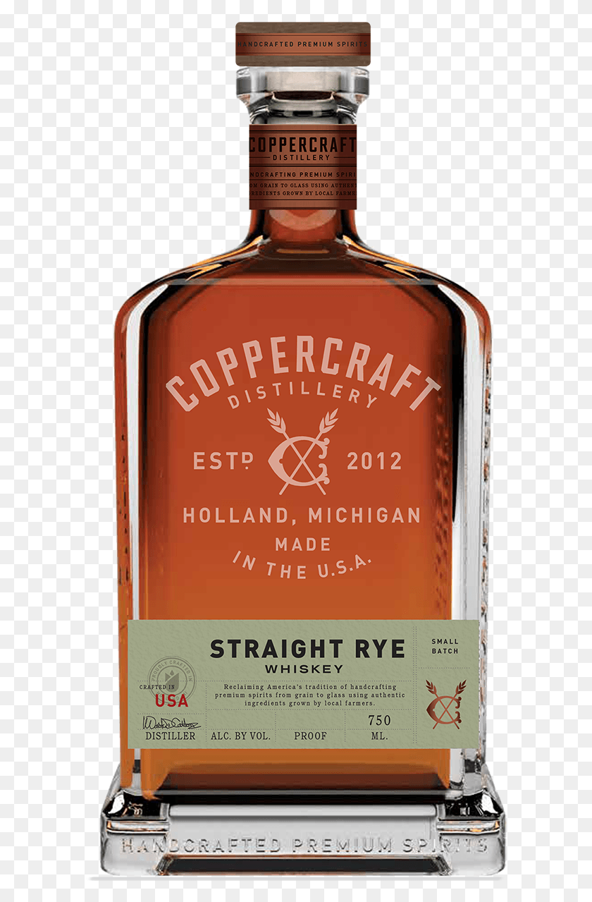599x1219 Straight Rye Whiskey Coppercraft Distillery, Liquor, Alcohol, Beverage Descargar Hd Png