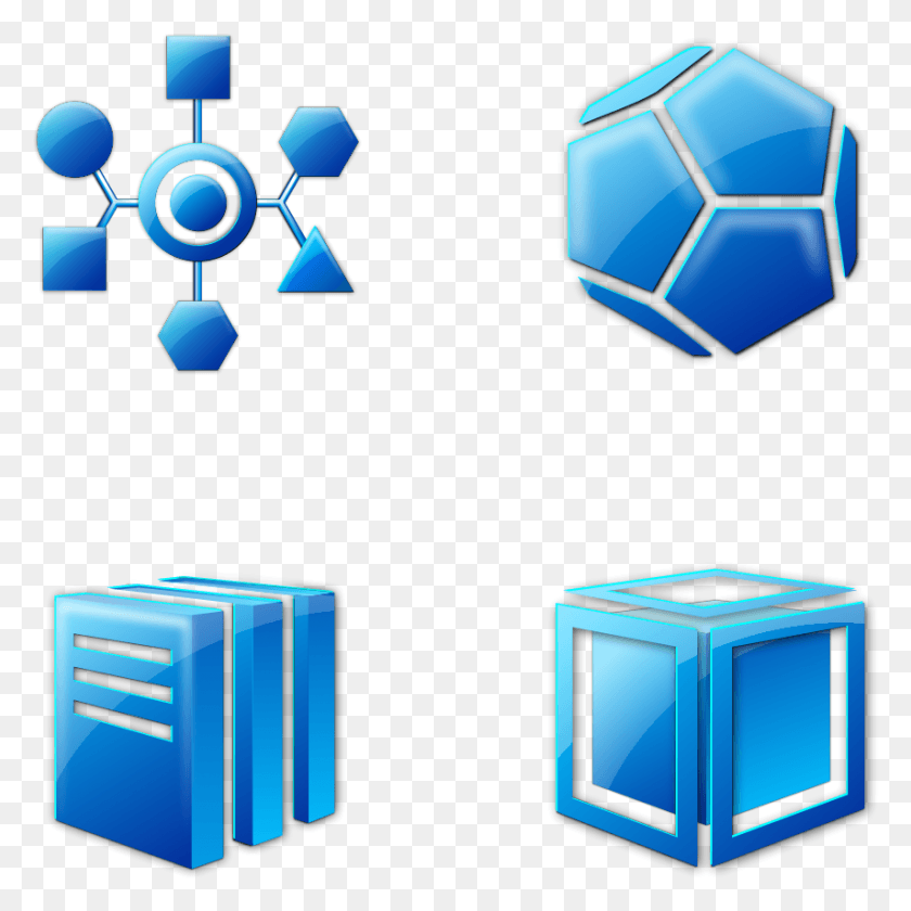 855x856 Strange Icons Set Pentagono 3d, Sphere, Crystal, Recycling Symbol HD PNG Download