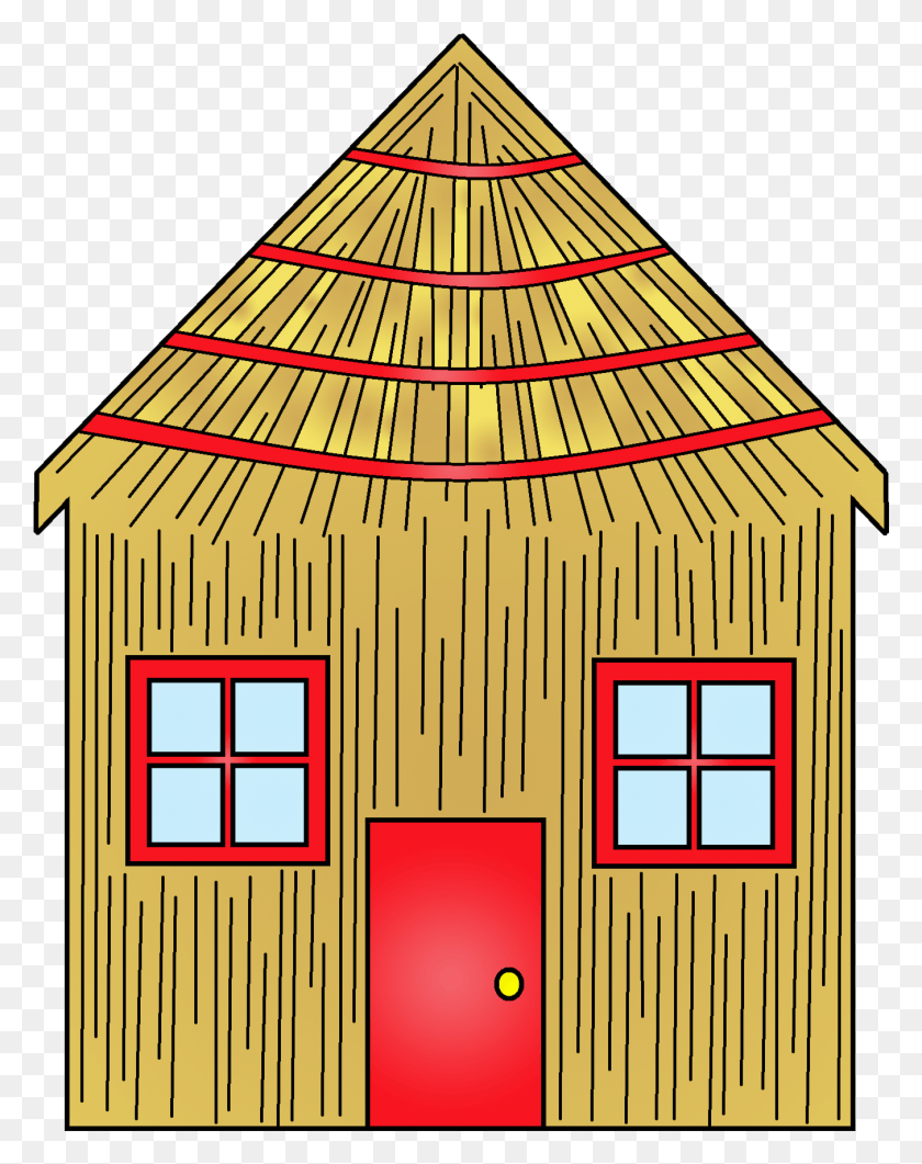 1353x1737 Straw Clipart Cute Three Little Pig Straw House, Interior Design, Indoors, Building HD PNG Download