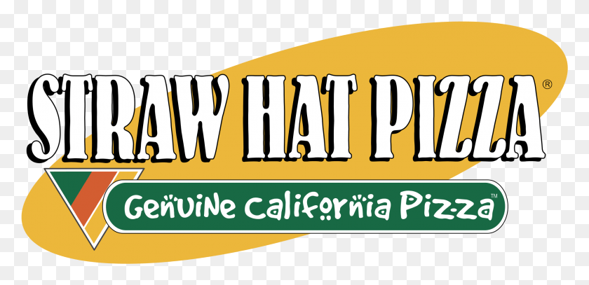 2191x975 Straw Hat Pizza Logo Transparent Straw Hat Pizza Logo, Word, Text, Meal HD PNG Download