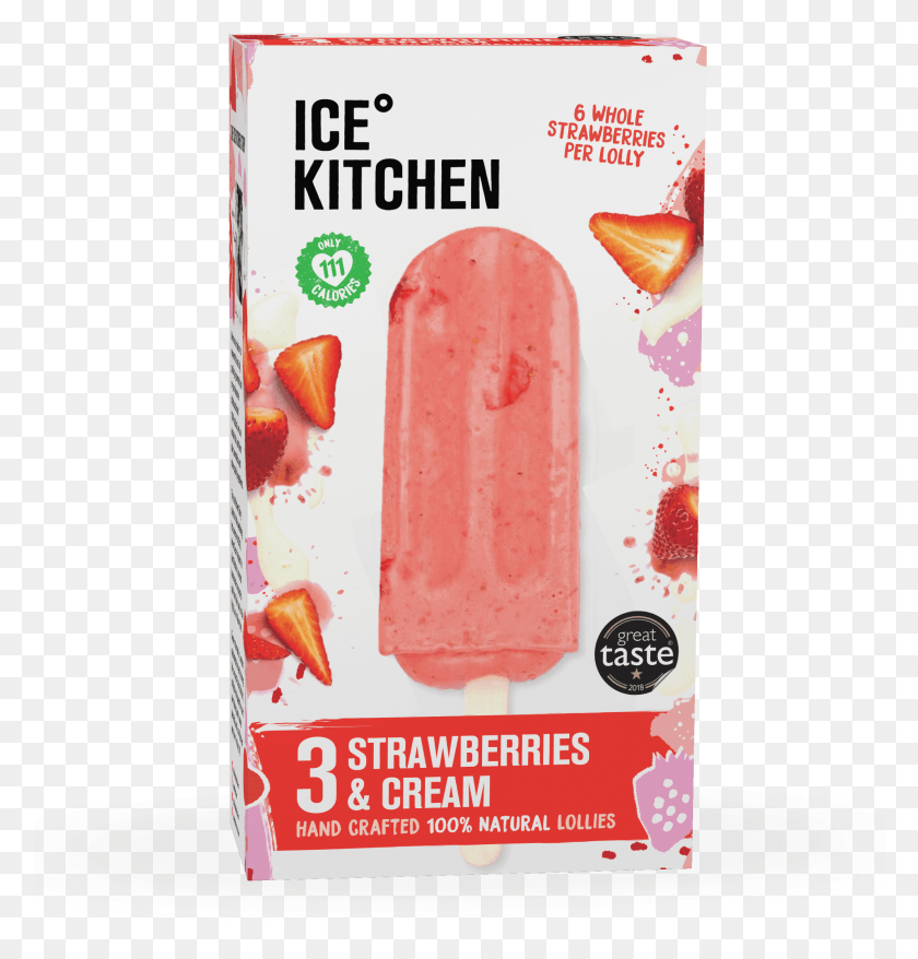 2173x2279 Strawberries Amp Cream Ice Pop, Ice Pop HD PNG Download