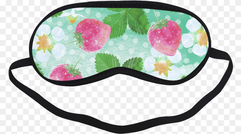 785x468 Strawberries Sleeping Mask Cartoon Cute Cartoon Sleeping Mask, Accessories, Goggles Sticker PNG