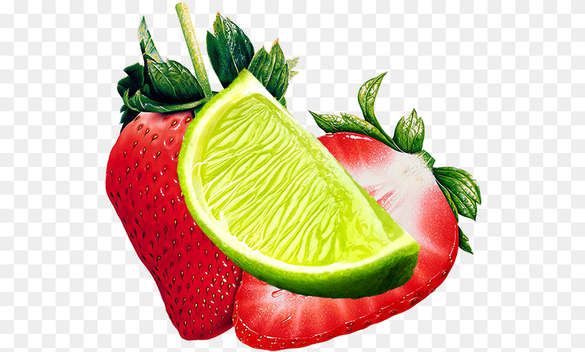 543x506 Strawberry Amp Lime Strawberry Cut In Half, Berry, Citrus Fruit, Food, Fruit Clipart PNG