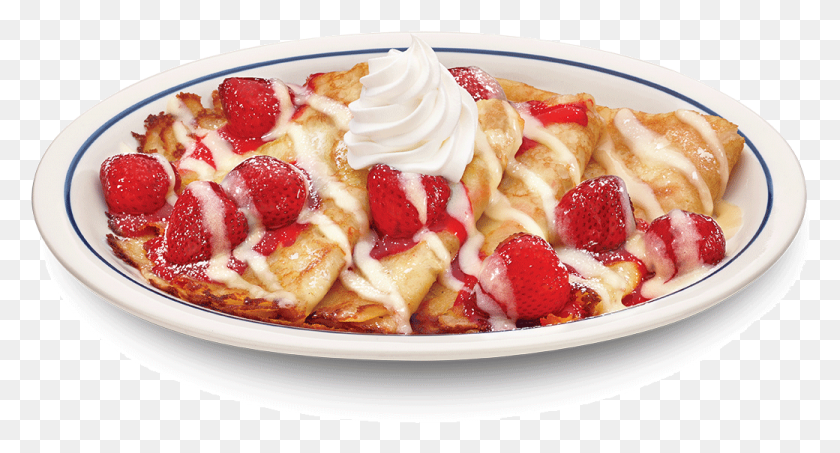 1040x525 Strawberry Crepes Ihop, Dish, Meal, Food HD PNG Download