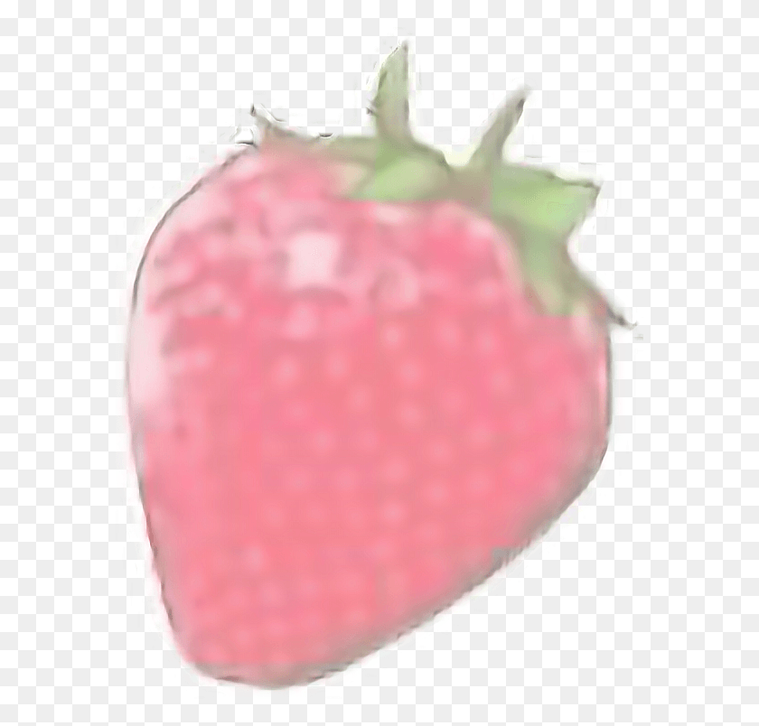 584x744 Strawberry Cute Kawaii Fruit Simple Shortandsweet Strawberry, Plant, Food, Raspberry HD PNG Download