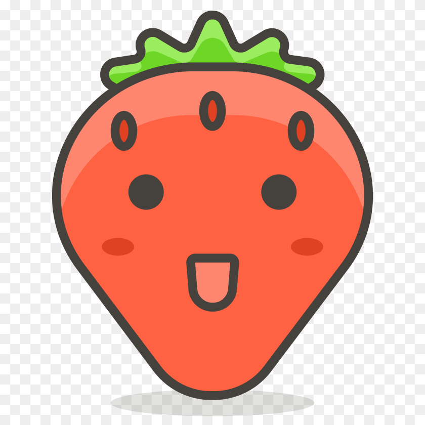 Strawberry Emoji Clipart, Berry, Food, Fruit, Plant Sticker PNG