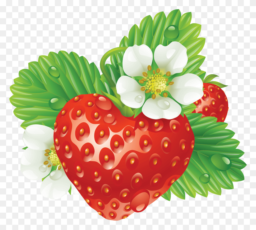 3490x3123 Strawberry Flower HD PNG Download