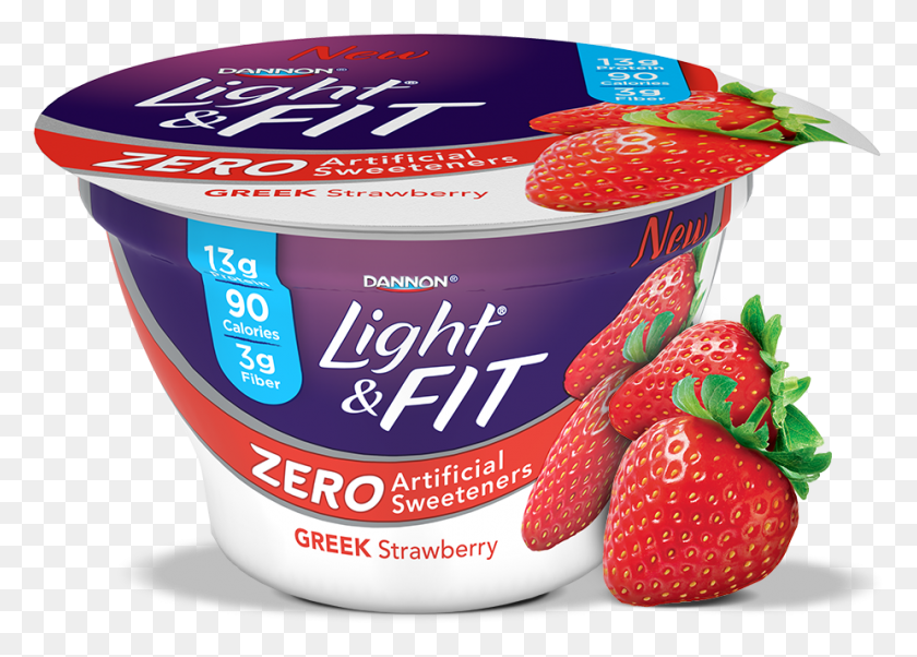 925x643 Strawberry Greek Yogurt Without Artificial Sweeteners Dannon Light And Fit Greek Zero, Dessert, Food, Fruit HD PNG Download